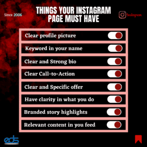 Things Your Instagram Page Must Have