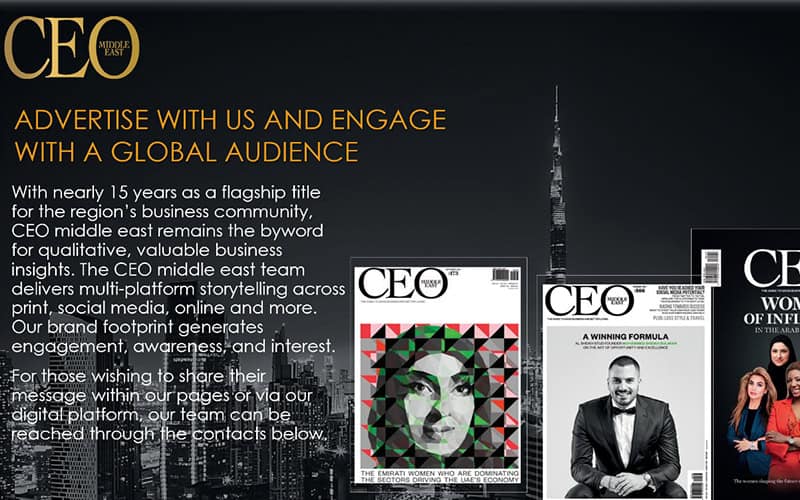 Advertising opportunities in CEO MIDDLE EAST