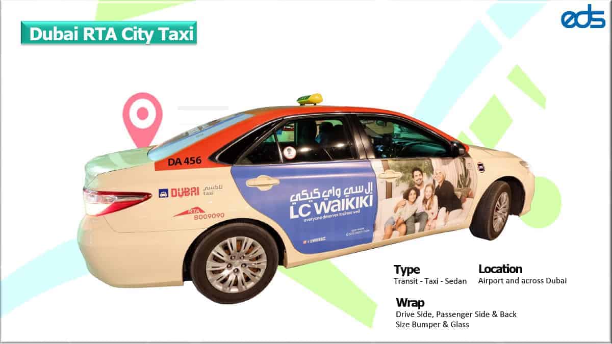 Red Airport Taxi Advertising