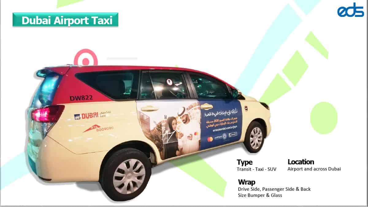 Red Airport Taxi Advertising