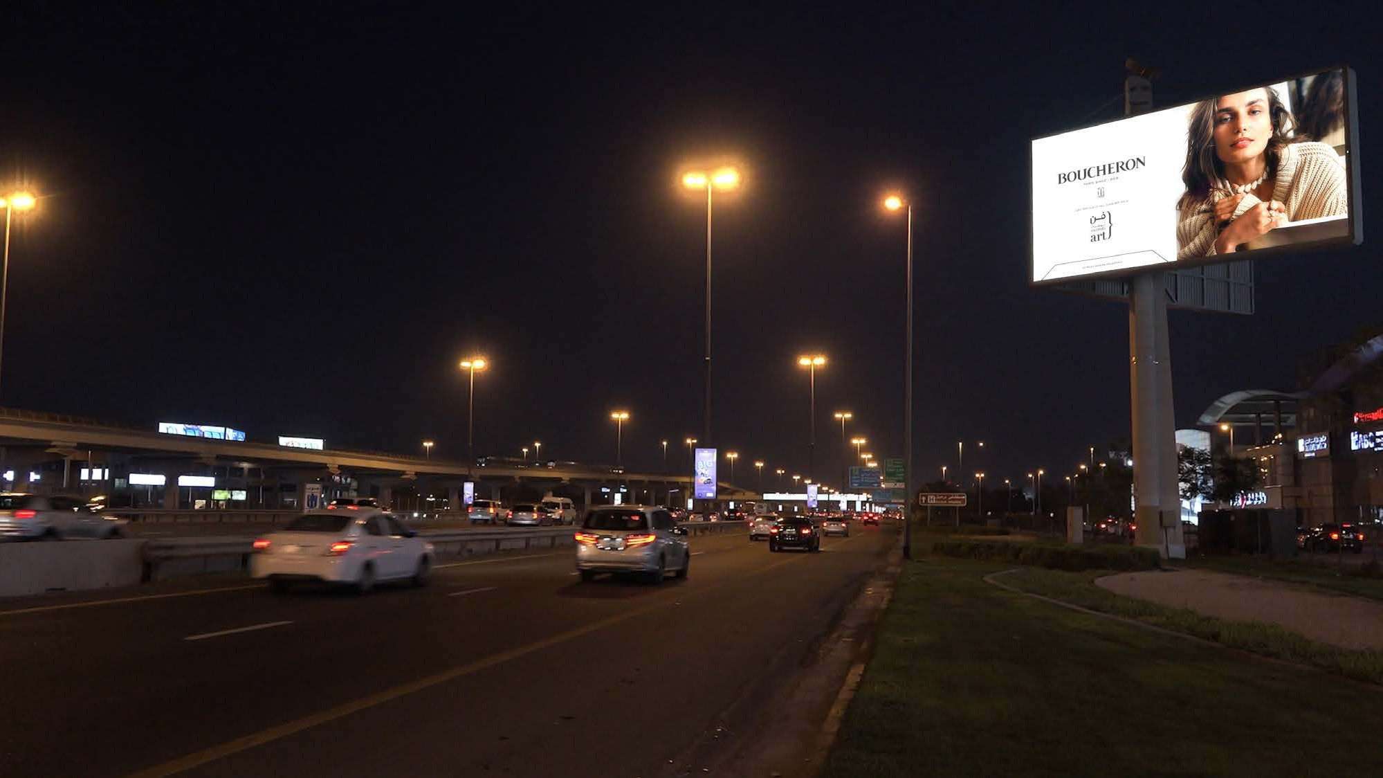 Digital Unipole Advertising on Sheikh Zayed Road