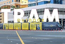 TRAM ADVERTISING IN DUBAI MARINA