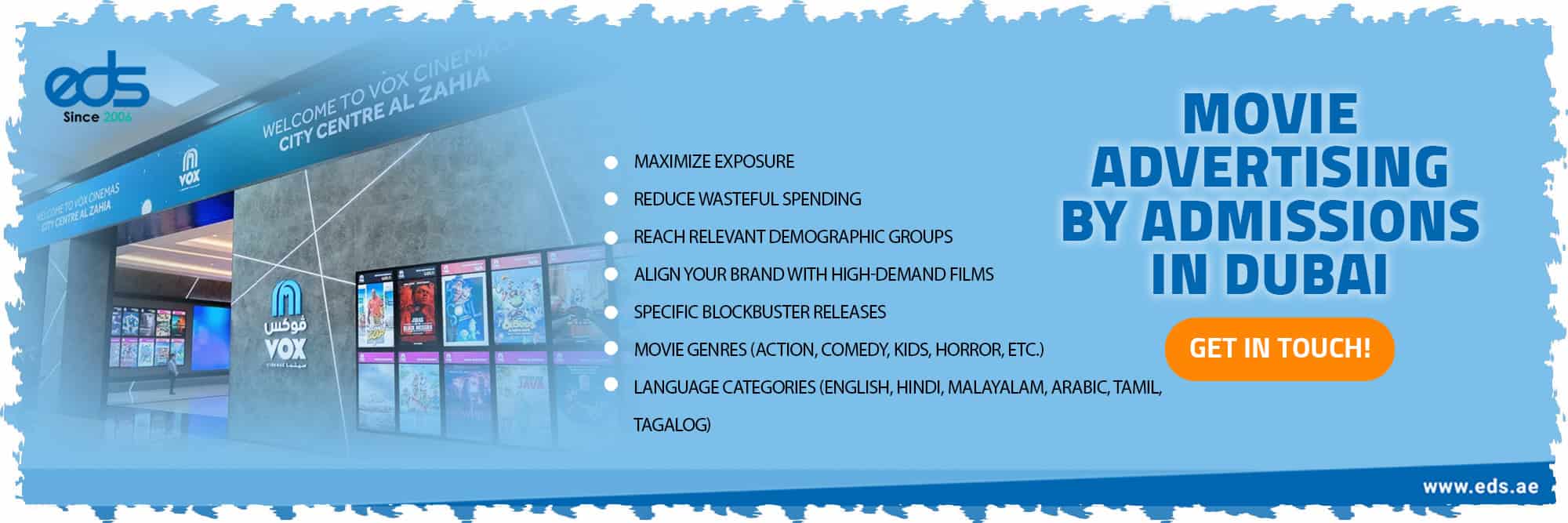 Movie Advertising by Admissions in Dubai